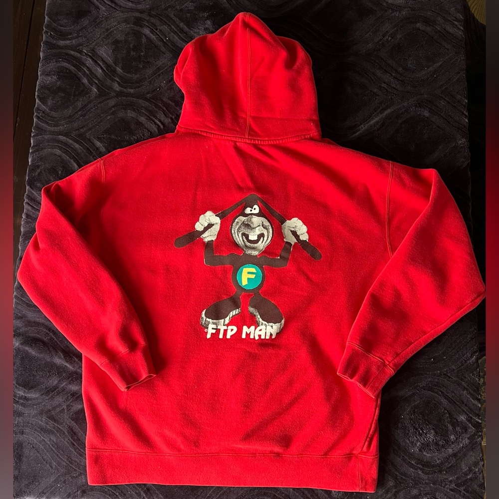 FTP / THE NOID - MENS X-LARGE RED ZIP UP HOODIE